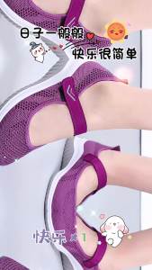 [Free Shipping] 2025 New WomenS Sandals Mesh Shoes For The Elderly Breathable Soft-Soled Comfortable Slip-On Solid Color Walking Mesh Shoes For Women