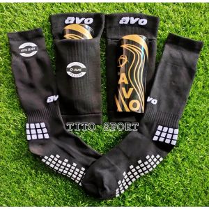Paket lengkap kaos kaki sambung anak olahraga sepak bola futsal bawahan R9 antislip junior dan lakop Avo