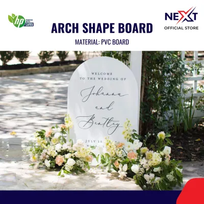 Arch Shape Welcome PVC Board | 5mm / 3mm PVC Board | Size A0/A1/A2/A3 | Wedding/Aqiqah/Birthday Board