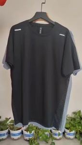 Lulu Short Sleeve Sports T Mens T-shirt Quick-Drying Breathable Sweat Absorbing round Neck Workout top