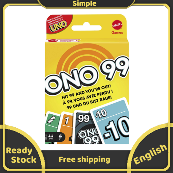 ONO 99 Card Game 112 Cards UNO Family Party Funny Game