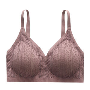 Non-Marking Stretch Push Up Bra No Steel Ring Adjustable Underwear Seamless Plus Size Brassiere Full Cup Lingerie