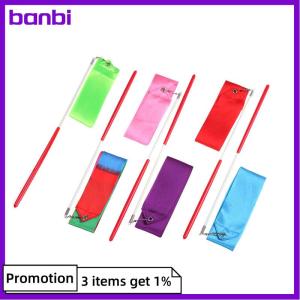 banbi Gym Dance Ribbon Gymnastics Art Ballet Streamer Twirling Rod Outdoor 2M