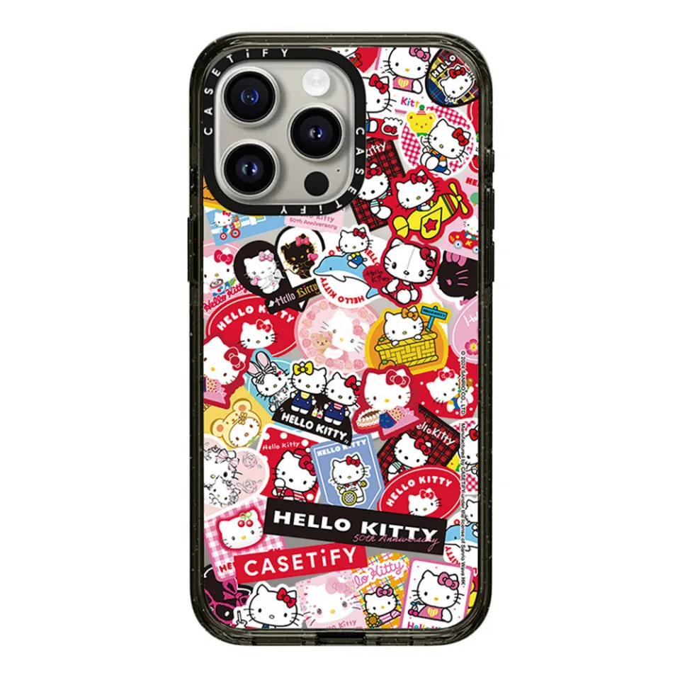 CASETiFY Hello Kitty 50th Anniversary - Sticker Frame Case Black