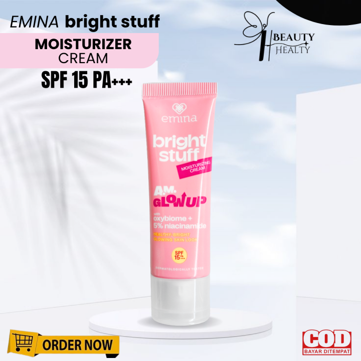 Emina Bright Stuff Moisturizer Cream SPF 15PA+++ Pelembab Muka 20ml Melembabkan Cerah Dan Sehat Perawatan Wajah