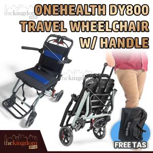Onehealth DY800 Travel Wheelchair with Handle Gagang Kursi Roda Lipat Traveling Portable DY 800 Pole Wheel Chair One Health Tarikan Koper