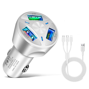 Universal 35W Car Adapter with Three Standard USB Port for Multi Devices Power Supply Adapter Support QC3.0