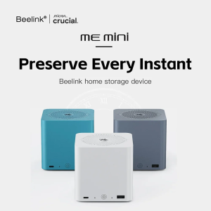 Beelink ME mini 6-Slot Home Storage NAS Mini PC Intel® Twin Lake N200 12GB LPDDR5 64GB eMMC Dual 2.5G LAN Wi-Fi 6/BT5.2 Compact Home/Office Network Storage Solution  MINI Host