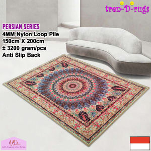 Tren-D-rugs Karpet lantai klasik modern alas lantai ruang tamu tidur anti slip 150 cm x 200 cm - NMs