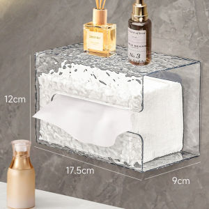 Wall-Mounted Tissue Box Light Luxury High Appearance Multifunctional Bathroom Bathroom Paper Drawer Storage Box