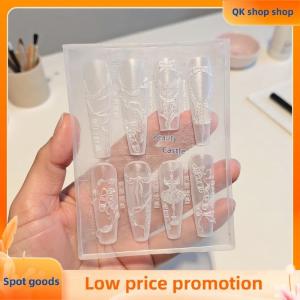 ✨QK shop✨ Ribbon Bow Ballet Shoes 3D Silicone Nail Art Mold DIY Nail Art Decoration Transparent Carving Template Manicures Design Tool