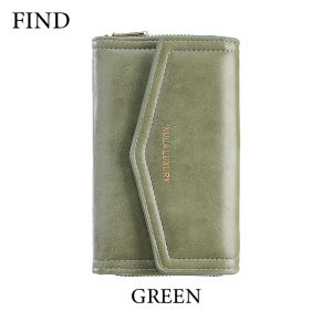 FIND short wallet multi functional trifold multi card purse ladies wallet leather wallet