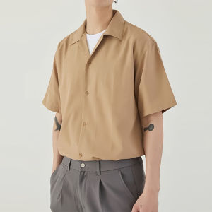 SS TERRY Casual Plain Polo Short Sleeve Button Down Collar For Men mt011