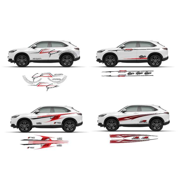 Tem trang trí cửa xe ô tô 7 chỗ, tem dán sườn xe SUV kiểu dáng thể thao ...