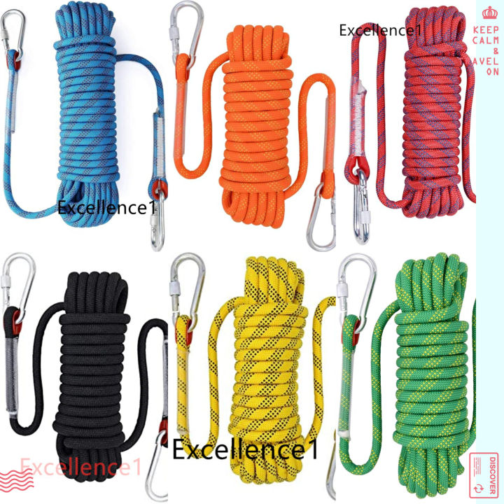 Rope 10mm Static Outdoor Climbing Rope, Escape Safety Rappelling Rope 32FT