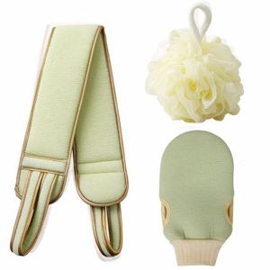 NCNC(OKDEALS01) 3Pack for Home Hotel Bathing Sponge Pad Cleaning Brush Bathroom Supplies Back Scrubber Shower Ball Bath Mitts