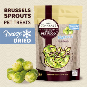 OMAKASE FREEZE DRIED Brussels Sprouts Dog & Cat Single Ingredient Dehydrated Pet Treats