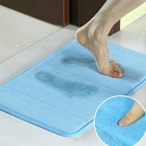ชุดพรมหินเช็ดเท้าในห้องน้ำ40x6 0ซม. แผ่นโฟมจำรูปขนแกะปะการังพรมปูพื้นดูดซับน้ำกันลื่นพรมเช็ดเท้าหน้าประตูอ่างอาบน้ำในห้องน้ำ