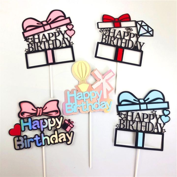 Hộp Quà Tặng Chúc Mừng Sinh Nhật Bánh Topper Trái Tim Cupcake Toppers ...