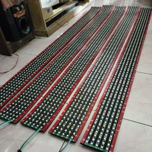 Lampu Kaca Led Strobo Text RGB 140cm 5Baris