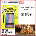Lilin Ulang Tahun - Magic Relighting Candles - Lilin Magic ( Isi 10 Batang Lilin ) - Keep Blessing. 