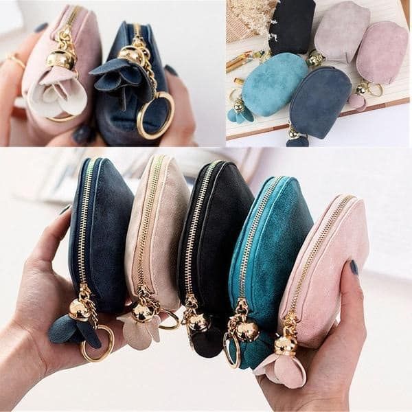 zipper coin purse key chain