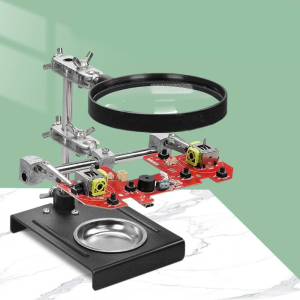 Portable Helping Hands Magnifying Glass Soldering Station with Auxiliary Clips for Miniatures ProjectsModel Making