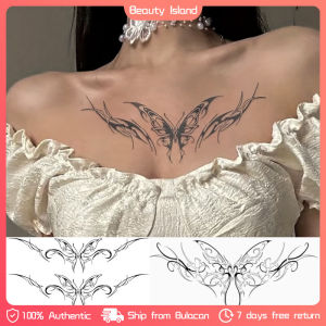 Y2K Butterfly Waterproof Temporary Tattoo Stickers Semi Permanent Fake Tattoos Set for Women