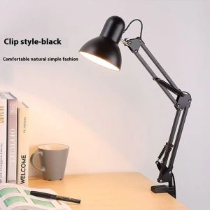 Bay gấu Đèn bàn LED Mỹ cánh tay dài đóng mở dài bìa làm việc nghiên cứu bàn Clip đầu giường Máy Tính Đèn bàn văn phòng
