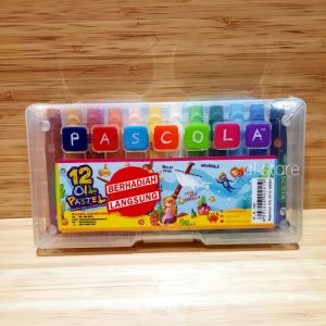 Crayon Pascola 12 Warna / Krayon minyak Pascolla Oil Pastel- murah
