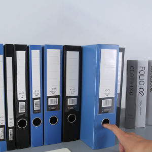 SHUNAICHI Black Blue A4 File Organizer Box Dustproof Thickened Document Case File Box Plastic File Paper Organizer Office Contract Holder