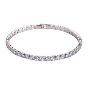 GUERBEIS Vòng tay chuỗi kim cương với Kim Cương Đá Cubic Zirconia thiết kế liên kết chuỗi hồng vàng trang sức thời trang Hip hop cho nam và nữ