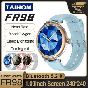 TAIHOM Women Smart Watch Fashion Style Bluetooth call DIY Wallpaper Custom Dial Blood Pressure Heart Rate Monitor Sport Smartwatch Fitness Tracker Lady smartwatch
