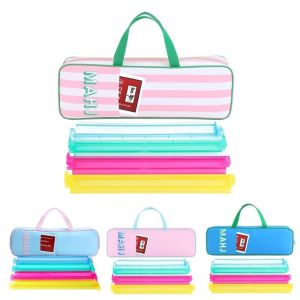 JURHOMIE Zipper Closure Design Mahjong Storage Bag Equipped With Handle Large Capacity Mahjong Tile Carrying Bag Easy To Carry Ergonomic Comfortable Travel Toiletry Bag Indoor Home Storage