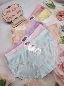 Sét 10 Quần lót nữ thun cotton đuôi ren co giãn thoáng mát (0715) Size 45-55Kg  - Đồ Lót Quỳnh Anh