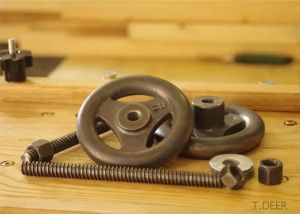 mv1 Woodworking Workbench Vise Dual Wheels Cast Iron Handwheel Sets Hardware for Vise 2M9Y6