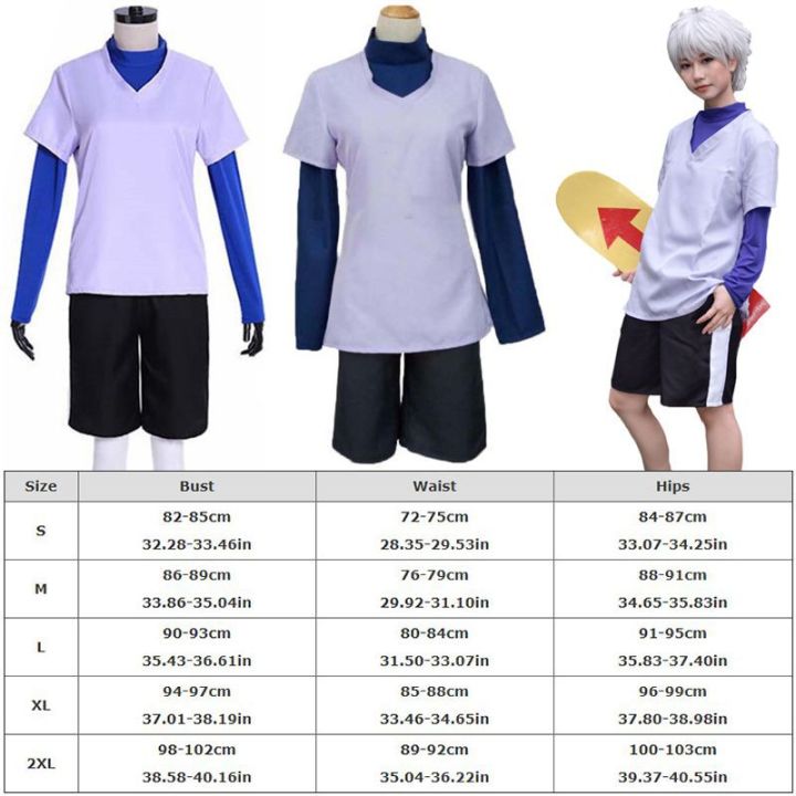 Japan Anime HUNTER×HUNTER Killua Zoldyck Cosplay Costume Uniform Suit ...