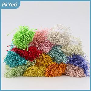 PkYeG 400 cái nhị hoa mini Hoa Ngọc Trai nhân tạo nhụy hoa hai đầu tự làm hoa thủ công cho trang trí đám cưới