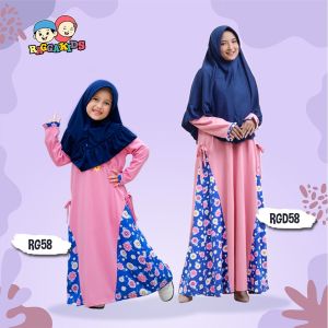 Raggakids Gamis Anak cantik RG58 | baju muslim anak Raggakids