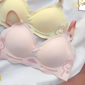 ELLIER ถ้วย3/4 บราดันทรงสำหรับผู้หญิง เข็มขัดบางๆ ป้องกันการหย่อนคล้อย ชุดชั้นในวัยรุ่น นุ่มนุ่มๆ ชุดชั้นในสตรีสตรี ชุดชั้นในไร้ตะเข็บ สำหรับผู้หญิง