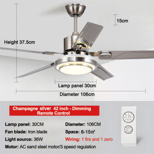GOGEOUS 52inch ceiling fan with light modern with remote ceilings fan 6 speed strong wind 3 colors dimming ceiling fan with led light mute ceiling fan heavy duty ceiling lights with fan for living room bedroom kitchen dinning