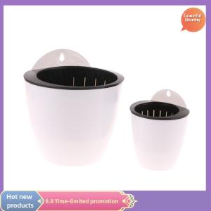 Graceful Wall-Mounted Indoor Automatic Water-absorbing Flowerpot Plastic Flowerpot Succulent Green Dill Green Plant Flower Pot Decor