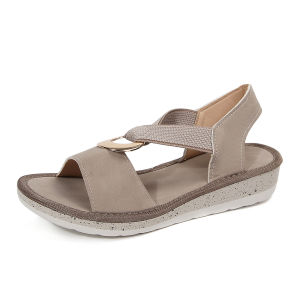 [Free Shipping] WomenS Platform Sandals 2026 Summer New Collection Roman-Style Open-Toe Wedge Heels With Elastic Straps Suitable For Outdoor Wear Available In Plus Sizes