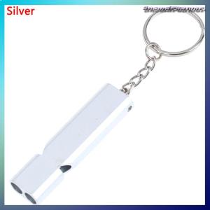 Snowdreamer Alloy Aluminum Emergency Survival Whistle Outdoor Camping Hiking Tool W Keychain