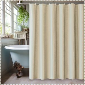 Shower Curtain Pursuing Home Life Silent Waterproof Thickening Imitation Linen Outstanding