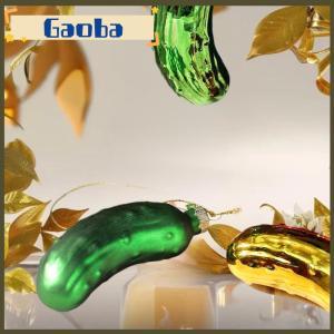 gaoba เครื่องประดับแขวนต้นคริสต์มาส1ชิ้นจี้แก้วแตงกวาแตงกวาแตงกวาดองจี้ตกแต่งต้นคริสต์มาส