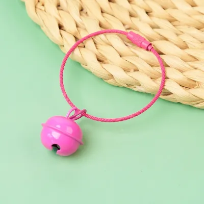 Móc khóa vòng tròn 5cm gắn chuông 2cm nhiều màu sắc