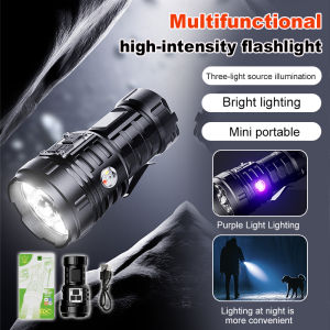 Portable High-intensity Long-range Flashlight Mini Rechargeable Digital Display Magnetic Flashlight