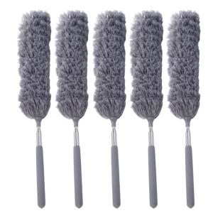 Extendable Fiber Duster Telescopic Long Handle Bendable Head Cleaner Brush For High Ceiling And Tight Space Cleaning