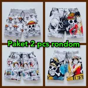 CELANA BOXER PRIA PAKET 4 PCS CELANA PENDEK SURFING BOXER PANTAI MOTIF KARTUN ANIME
